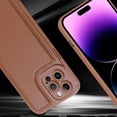 thumbnail image 5 of Luxury PU Leather Solid Color Phone Case For iphone 15 14 Plus 13 12 11 Pro Max XS X XR Shockproof Silicone Soft TPU Back Cover, 5 of 7
