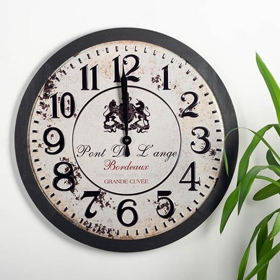 Pont De L'Ange Bordeaux Grande Cuvee Vintage Wall Clock