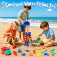 thumbnail image 2 of FVLOENG Beach Toy 31 Piece Sand Bucket Toys Shovels Set,Beaches Essentials Sandbox Mesh Bag,with Sifter,Includes Water Wheel  Tool Watering Can,Rake Molds,for Travel,Baby Kids Toddlers Age 3-10, 2 of 7