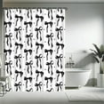 thumbnail image 3 of Cute Shower Curtain Fancy Black Bow Fabric Bowknot Shower Curtains for Bathroom Modern Aesthetic Waterproof Cloth Set with Hooks Coquette Bathroom Decor-72"W x 96"L (Pack of 1), 3 of 7