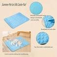 thumbnail image 2 of MetalJC Cooling Mat for Dogs, Ice Silk Pet Sleep Mat for Large Dogs Cats, Cat Cooling Pad Ice Blanket, 2 of 9