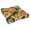 Annie Chocolate, variant on Blazing Needles 19-inch Square Tufted Indoor/Outdoor Chair Cushion - 19" x 19" Farrington Terrace Grenadine