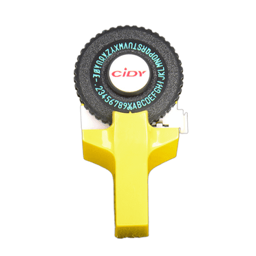 FACEGA Label Maker 3D Printed Unique Appearance Label Maker for Machine with Tape Color Coded Label Option Label Maker for Machine Yellow