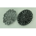 thumbnail image 2 of Set of 2 Distressed Gray Embossed Tin Flower Decorative Wall Plaques, 2 of 3