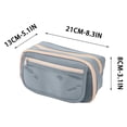 thumbnail image 2 of IPEWLEX Large Capacity Zipper Pencil Case, Versatile Multi-functional Organizer Pouch for Makeup & Electronics, Lightweight Portable Storage Bag Ideal for Office, Travel, and Daily Work, 2 of 5