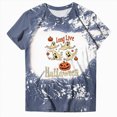 thumbnail image 5 of TOWED22 Womens Pumpkin Spooky Halloween Shirts Tie Dye Cute Short Sleeve Ghost Grapghic Tee Ghost Tops Costumes Fall(Blue,4XL), 5 of 5