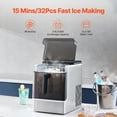thumbnail image 3 of KFFKFF Countertop Ice Maker, 32 Cubes Ready in 15 Mins, 46lbs in 24Hrs, Self-Cleaning Portable Ice Maker with Convenient Ice Transfer, Ice Machine with 2 Sizes Ice Cube, 3 of 9
