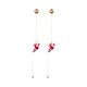 thumbnail image 1 of Wartleves Pendientes colgantes con forma de bota navideña y gorro para mujer con borla larga de Papá Noel en movimiento NUEVO, 1 of 1