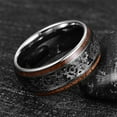 thumbnail image 4 of 10mm Men's Steampunk Gear Wheel Tungsten Rings Wood Wedding Band Dome Style Size 7-14, 4 of 5