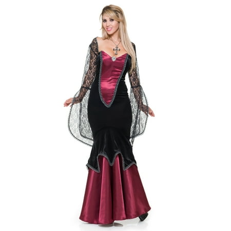 Red Black Lace Ball Gown Medieval Lucy Womens Adult