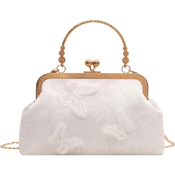 Elegant Embroidered Butterfly Clutch Purse for Women, Retro Crossbody Bag, Party Purses Bridal Wedding Handbag