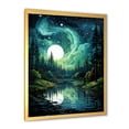 thumbnail image 2 of Designart "Aurora Reflections of Northern Lights III" Landscapes Framed Wall Art - Traditional Green Northern Lights Bedroom Framed Canvas Wall Art, 2 of 6