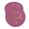 thumbnail image 1 of Inkdotpot Pack Of 100 Love Is Sweet Wedding Favor Paper Tags Craft Real Gold Foil Hang Tags, 1 of 7