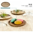 thumbnail image 4 of Cake Stand with Dome, Round Cake Plate with Acrylic Lid, Cake Holder with Clear Plastic Cover and Wooden Top, 4 of 6