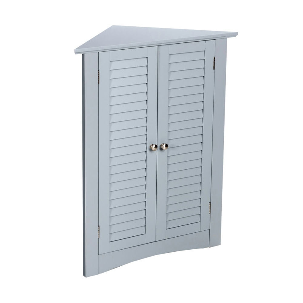 Finihen Bathroom Storage Cabinet, Bathroom Floor Cabinet, Bathroom Corner Storage Freestanding Floor Cabinet with Shutter Door, for Bathroom, Living Room, Bedroom, Kitchen, Gray Finihen Bathroom Storage Cabinet, Bathroom Floor Cabinet, Bathroom Corner Storage Freestanding Floor Cabinet with Shutter Door, for Bathroom, Living Room, Bedroom, Kitchen, Gray