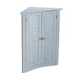 thumbnail image 2 of Spaco Bathroom Corner Storage Freestanding Floor Cabinet with Shutter Door-Gray, Bathroom Storage Cabinet for Entryway Storage, Home Office Furniture, 2 of 7