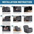 thumbnail image 6 of Stretch Recliner Chair Covers Recliner Covers for Electric /Manual Style | Furniture Covers for Reclining Chairs with Side Pocket, Soft Thick Form Fitted Standard / Oversized, 6 of 7