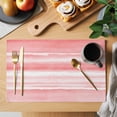 thumbnail image 2 of Pink Ombre Placemats Set of 6, Modern Abstract Art Farmhouse Placemats for Dining Table, Place Mats for Kitchen Tabletop, Waterproof Wipeable Dining Table Mats Set, 2 of 9