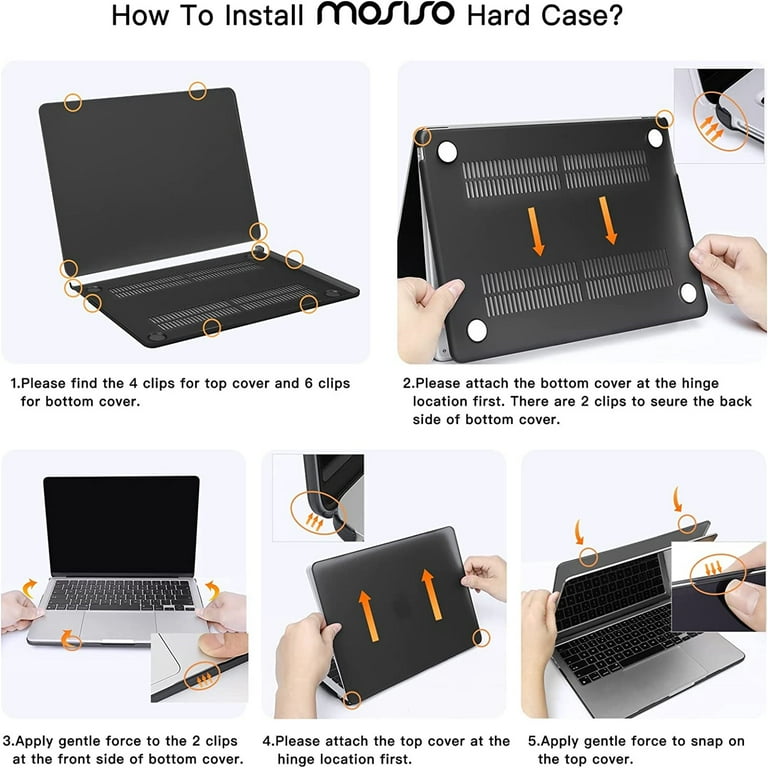 Mosiso 4 in 1 Case for MacBook Air 13.6 inch Case 2022 Release