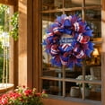 thumbnail image 6 of Nkmbld 250th Anniversary Patriotic Wreath, Red White Blue Hydrangea Flower Wreaths for Memorial Day,Independence Day Wreath for Front Door Wall Window Decor, 6 of 8