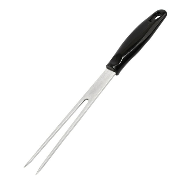 Hearth & Gear Outdoor Stainless Steel Portable Wooden Handle Barbecue Tool Fork Barbecue Supplies Accessories Food Fork Meat Fork Mini Hot Dogs Hot D Oeuvres Torch Stick Wooden Sticks Yard Sticks