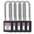 thumbnail image 4 of 5 Pieces Padlock Industrial Car Lockout Kit Simple Durable Access Control Equipment Lockpicking Sets Safety Locks for Companies Black, 4 of 5