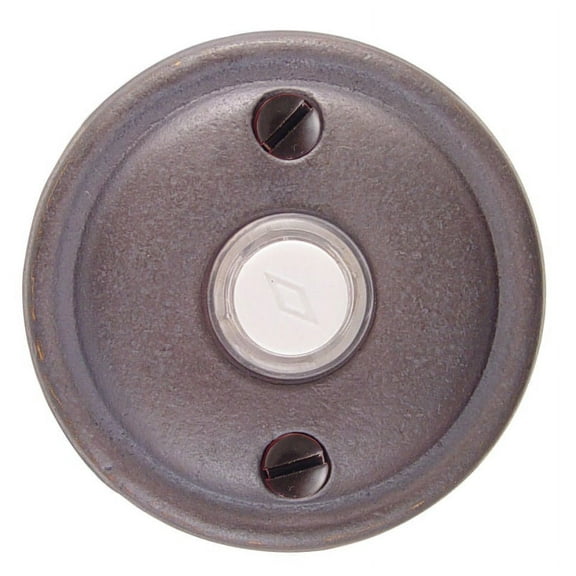 Emtek 2412 2-5/8" Diameter Round Style Bronze Lighted Doorbell Rosette From The Lost Wax