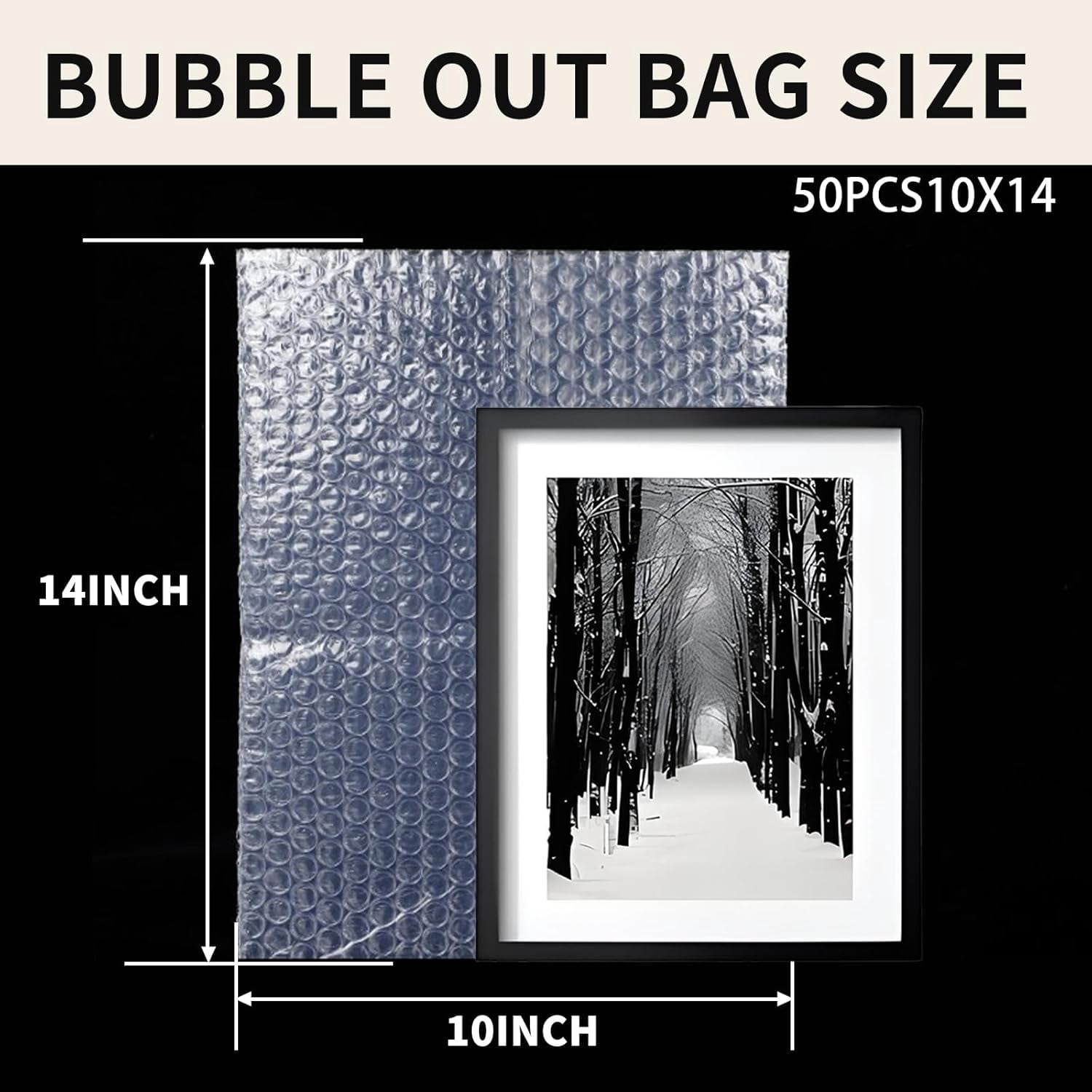 10 x 14 Inch Bubble Pouches Wrap 50Pcs Out Bags Double Walled Wrap Protective Cushioning Pouch for Packing Moving Shipping and Storage