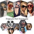 thumbnail image 5 of Bold Retro Oval Mod Thick Frame Sunglasses Round Lens Kurt Cobain Clout Goggles, 5 of 5