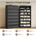 thumbnail image 3 of 8 Drawers Dresser for Bedroom, Wood Tall Dressers & Chests of Drawers, Modern Storage Cabinet for Living Room Closet, Black, 3 of 9