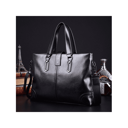 2019 Stylish Leather Messenger Bags for Men Casual Business Handbag Briefcase Laptop Mens Shoulder Bag Work (Best Crossbody Travel Bags 2019)