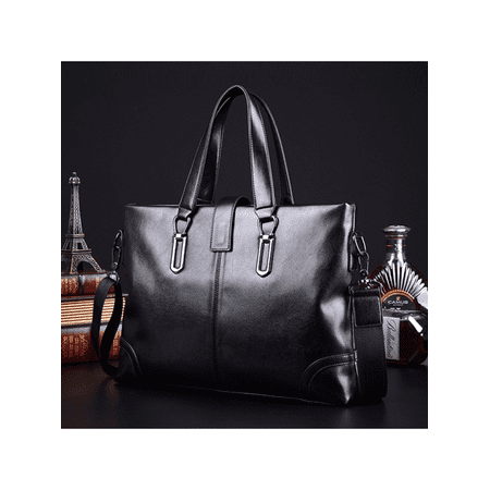 Business Casual Handbags - 2019 Stylish Leather Messenger Bags for Men Casual Business Handbag Briefcase Laptop Mens Shoulder Bag Work Briefcase