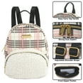 thumbnail image 3 of Jessica Simpson Mini Plush Pocket Plaid Backpack for Women for Going Out, Work, Commuting & Traveling in Plaid Plush, 3 of 12