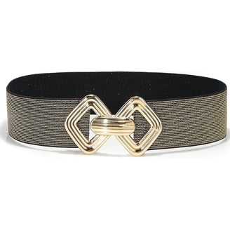 7971 2 Pcs Women Wide Stretchy Cinch Belt Vintage Chunky Buckle Belts Vikodah Women main image 3
