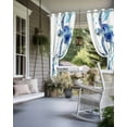 thumbnail image 4 of nqOlkjepod Outdoor Curtains for Patio Waterproof, Blue Coastal Turtle Outdoor Privacy Panels Grommet, Nautical Ocean Beach Botanical Blackout Outside Curtains for Porch/Cabana 54"x108", 2 Panels, 4 of 8