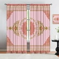 thumbnail image 3 of Jacquard Mandala Design Rod Pocket Drapes & Curtains, Cosmos Concepts Outline Living Room Bedroom Window Drapes, Breathable Machine Washable Window Shades for Kitchen Dining Room Study-W52xL84in, 3 of 6