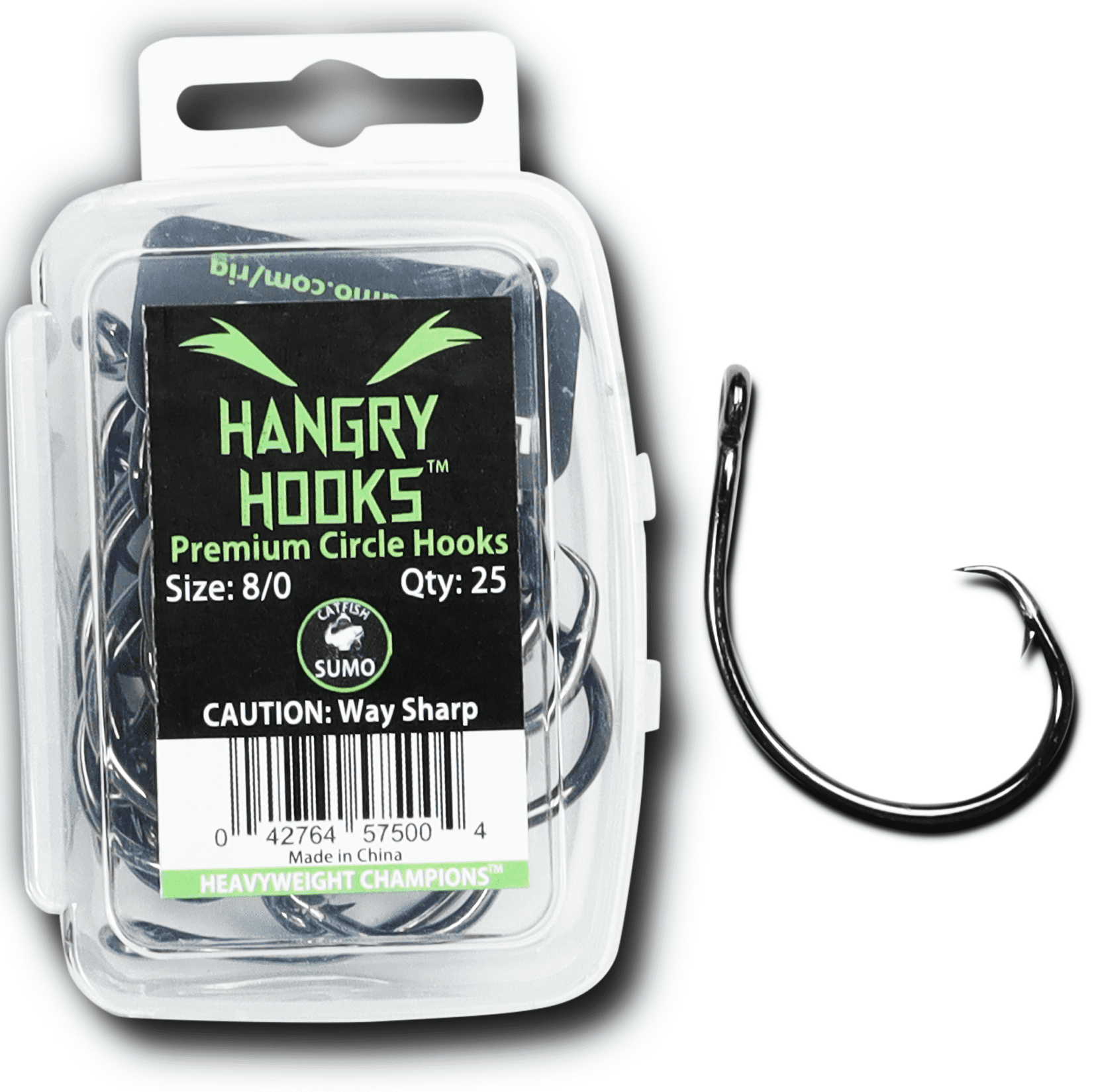 Hangry Hooks™, Straight Shank, Circle Hook for Trophy Catfish 