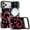 Black Base with Red Cherries, variant on For iPhone 17 Pro Max Beautiful Magnetic Hybrid IMD Design Case - Red Cherries