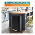 13 Gallon(50L) Trash Can, Fingerprint Proof Stainless Steel Kitchen