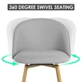 thumbnail image 3 of Homy Casa Set of 2 Modern Upholstered Counter Stools with 26 Inch Seat Ergonomic Back and Footrest for Living Room Bar Cart Home Bar Cabinet and Entertainment Lounge, 3 of 7