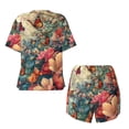 thumbnail image 5 of Lsque Butterflies In Blooming Garden Women's Short-Sleeved Pajama Set - 2 Piece Soft and Lightweight Sleepwear Set-4X-Large, 5 of 9