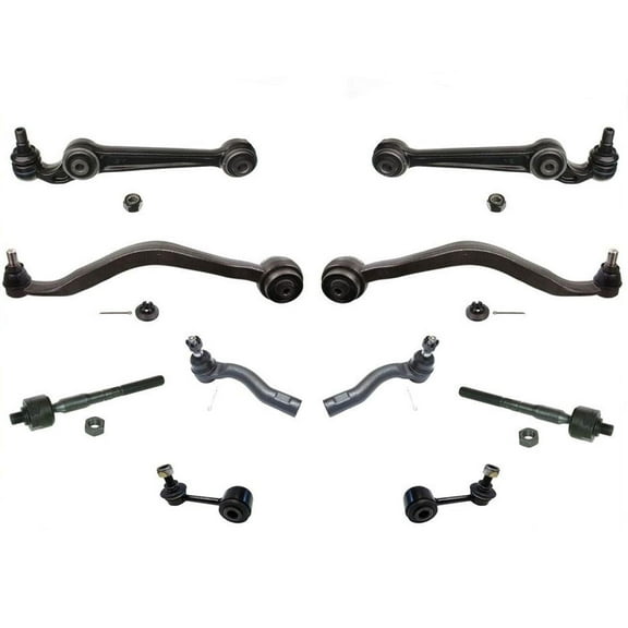 10Pc Chassis Kit 10-12 for Ford Fusion MKZ 11-12 Milan Tie Rods Sway Bar Links