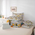 thumbnail image 6 of Homewish Excavator Bulldozer Print 7-Piece Twin Bedding Sets,Construction Vehicle Theme Bedding Comforter Set,Gray Yellow Sheet Sets For Kids,Microfiber Bedroom Decor Reversible, 6 of 8