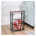 thumbnail image 6 of Slim Bathroom Side Table with Toilet Paper Roll Holder & Magazine Storage | Narrow Metal End Table for Small Spaces, 14.6" x 7.9" x 21.5", 6 of 7