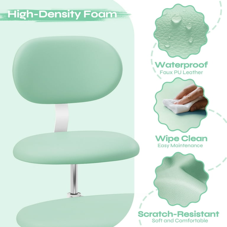 Pinmoco Leather Ergonomic Cross Legged Swivel Chair, Adjustable