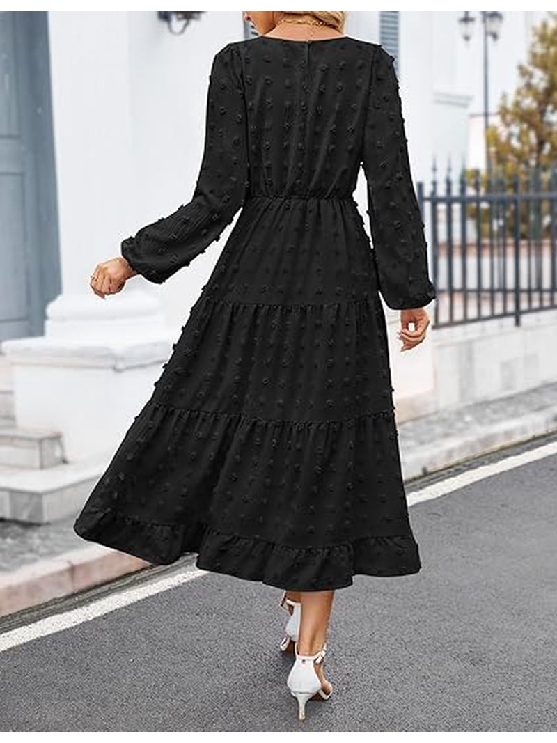 slim fit dress slacks Love On Holidays Long Sleeve Maxi Dress Black Size Xs from Hello Molly main image 0
