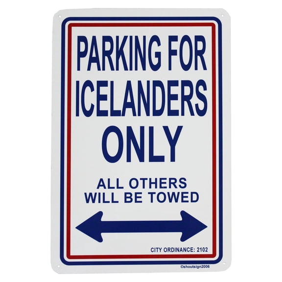 Iceland Parking Sign