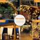 thumbnail image 5 of 【Paquete de 4】 Guirnalda de luces solares para exteriores, 12 m 100 LED Guirnaldas de luces solares para exteriores Impermeable 8 modos Luz de decoración para jardín Patio Hogar Navidad Boda Fiesta B JAMW Sencillez, 5 of 5