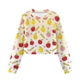 thumbnail image 7 of Xixirimido Apples and Pencils Girls Crop Tops Kids Long Sleeve Pullover Sweatshirts Girls Cropped Crewneck Sweatshirt Teen Spring Fall Outfits for 5-6 Years, 7 of 7