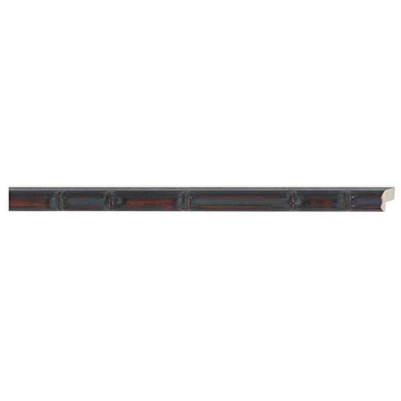 Picture Frame Moulding (Wood) 100Ft Bundle - Bamboo Walnut Finish - 0.75" Width - 5/8" Rabbet Depth